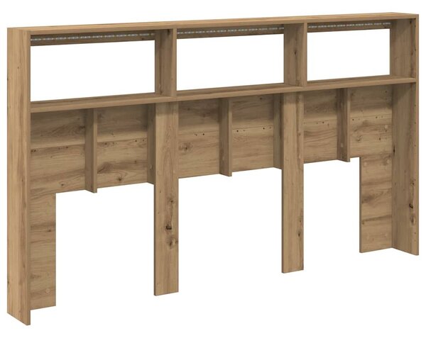 VidaXL kézműves tölgy áthidalószekrény LED-ekkel 180 x 17 x 102 cm