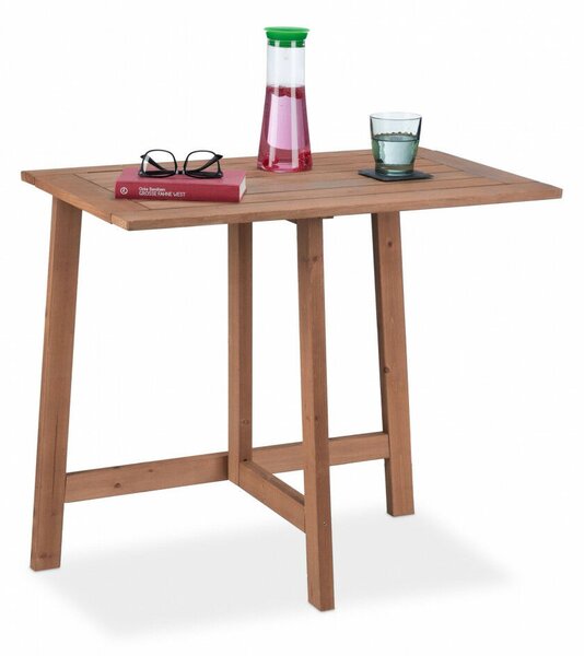 Téglalap alakú fa összecsukható kerti asztal sötétbarna 73x80x50 cm 10038660