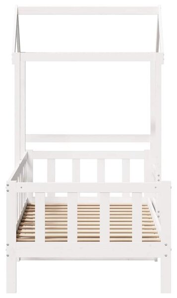 VidaXL fehér tömör fenyőfa kanapéágy tetővel 80 x 200 cm