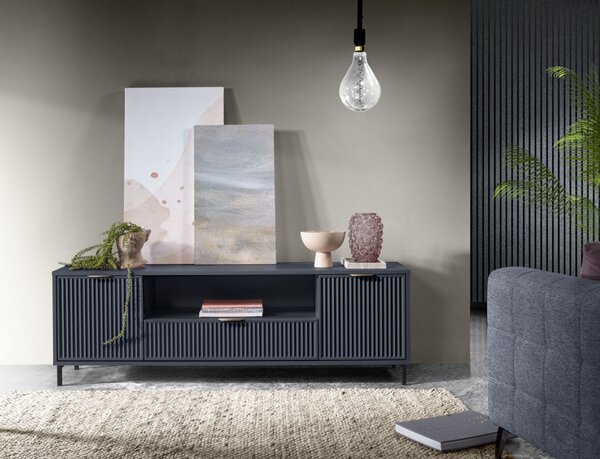 TV-szekrény 165,3 cm, indigókék ELEGANZO