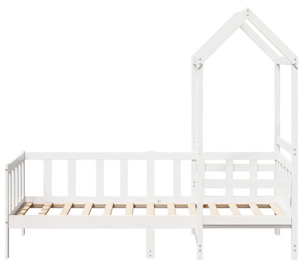 VidaXL fehér tömör fenyőfa kanapéágy tetővel 80 x 200 cm