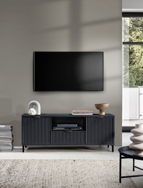 TV-szekrény 135 cm, indigókék ELEGANZO