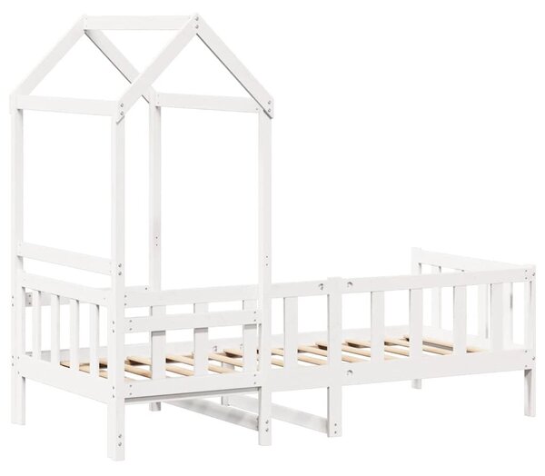 VidaXL fehér tömör fenyőfa kanapéágy tetővel 80 x 200 cm
