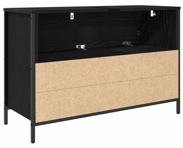 VidaXL Fürdőszoba Szekrény - Fekete Tölgy - 90cm