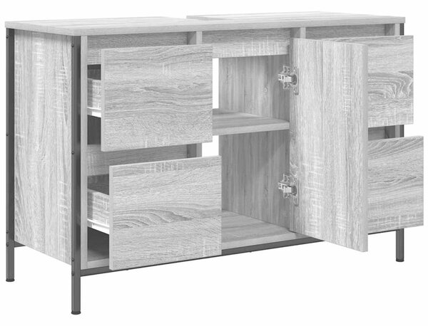 VidaXL sonoma színű mosdószekrény fiókokkal 90x34,5x60 cm