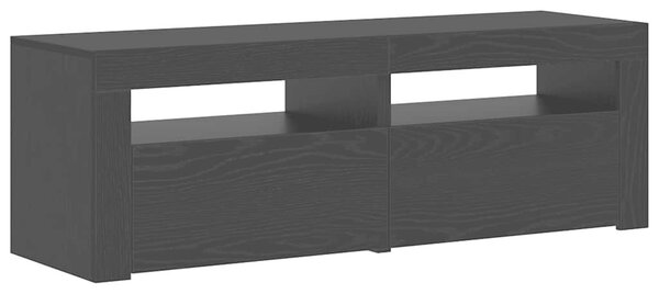 VidaXL fekete tölgy szerelt fa TV-szekrény LED-ekkel 120x35x40 cm