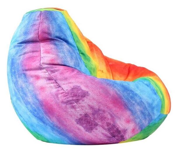 Pufrelax Nirvana Grande babzsák fotel - Vízálló huzat, kültéri használatra is, polisztirol gyöngyökkel töltve - Rainbow Watercolour