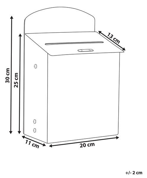 Mikulás postaláda FORSSA 30 cm Piros