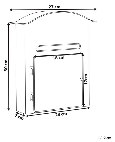 Mikulás postaláda ESPOO 30 cm Fehér