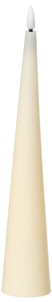 Hatdarabos LED gyertya AURUM 28 cm Törtfehér