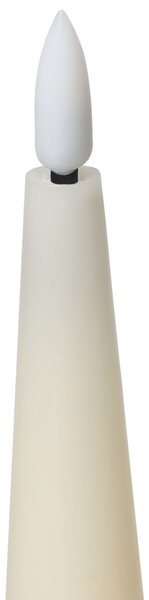 Hatdarabos LED gyertya AURUM 28 cm Törtfehér