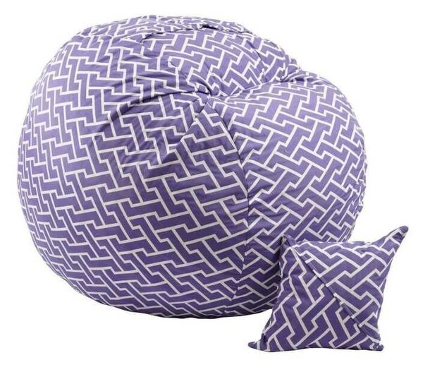 Pufrelax King Size Babzsák fotel + Párna - Textil huzat - Memory Mix szivacspehely töltet - Zippity Purple