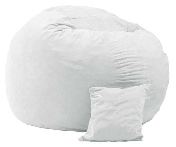 Pufrelax King Size XL Babzsák fotel + Párna - Textil huzat - Memory Mix szivacspehely töltet - Angóra szürke