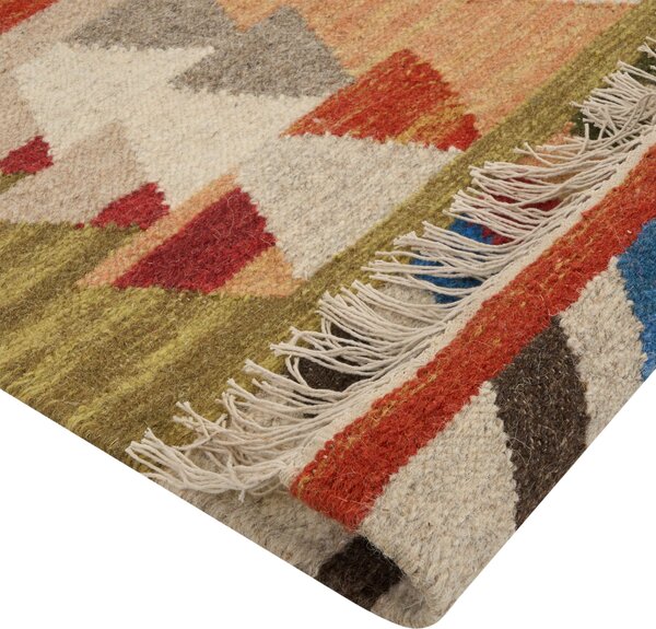 Szőnyeg KAGHSI Színes 80 x 150 cm Gyapjú Kilim