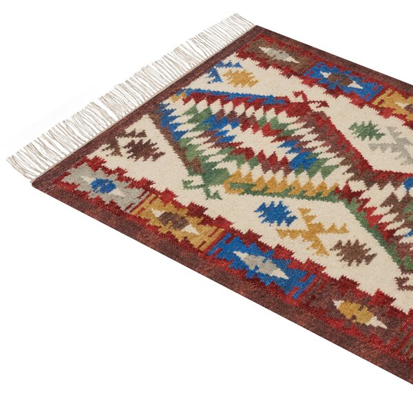 Szőnyeg AREVIK Színes 80 x 150 cm Gyapjú Kilim