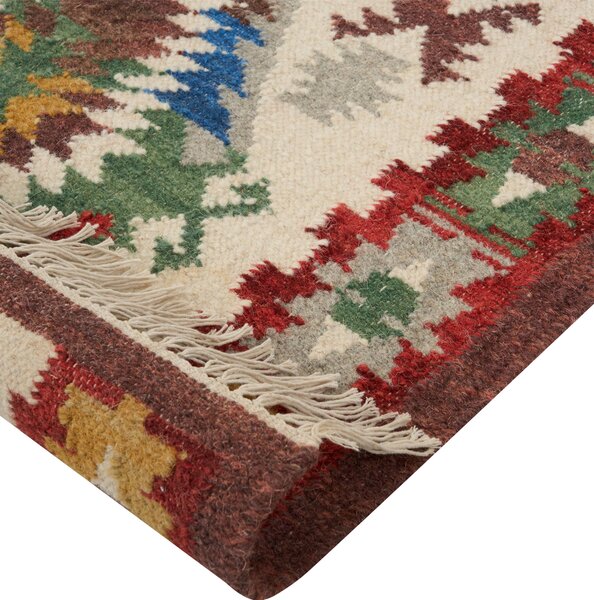 Szőnyeg AREVIK Színes 80 x 150 cm Gyapjú Kilim