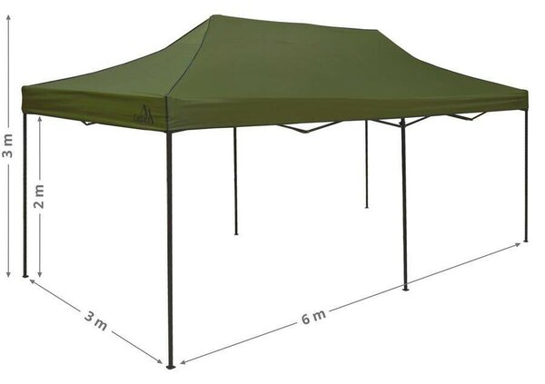 Cattara Partisátor ollóvázas 3x6m, zöld