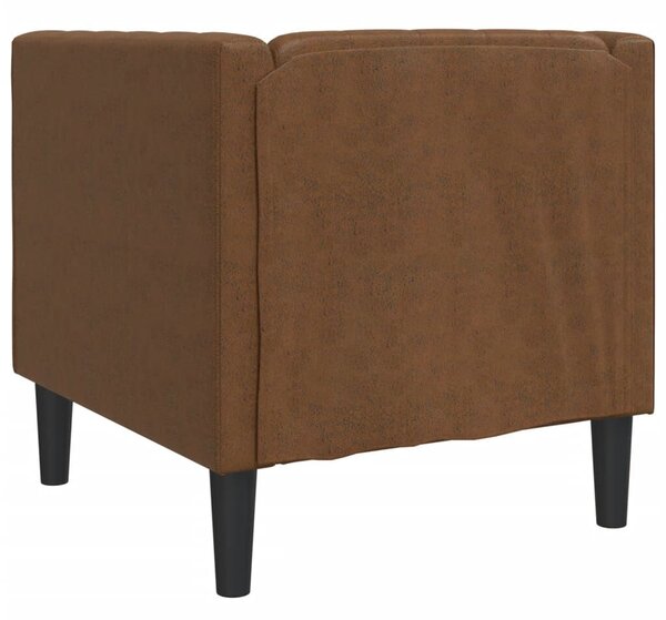 VidaXL barna művelúr Chesterfield kanapéfotel