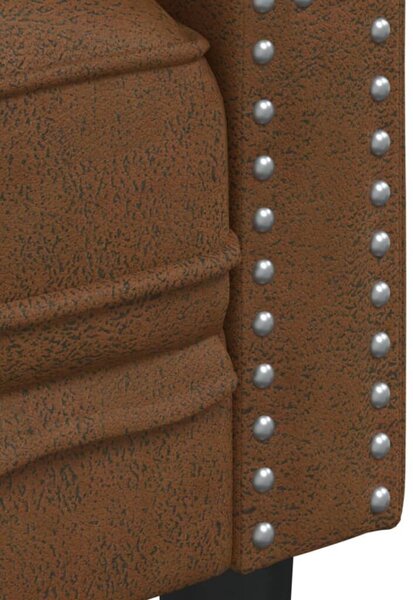 VidaXL barna művelúr Chesterfield kanapéfotel