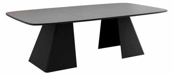 Asztal Oswego 169, 76x110cm, Grafit, Fekete