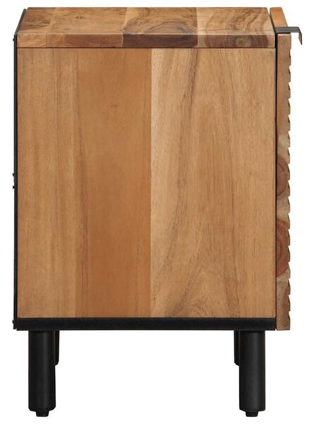 VidaXL 2 db tömör akácfa éjjeliszekrény 40 x 33 x 46 cm