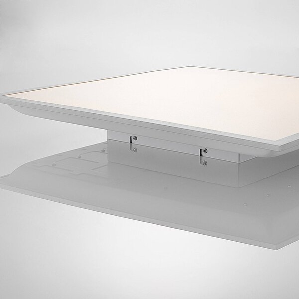 Lindby LED panel Stenley, 4000 K, 60 cm x cm, ezüst/fehér, Fehér / opál, Konyha, Műanyag, Modern