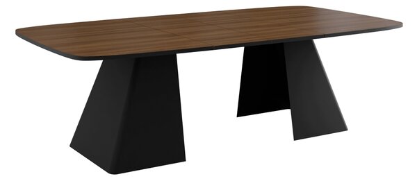 Asztal Oswego 169, 76x110cm, Dió, Fekete