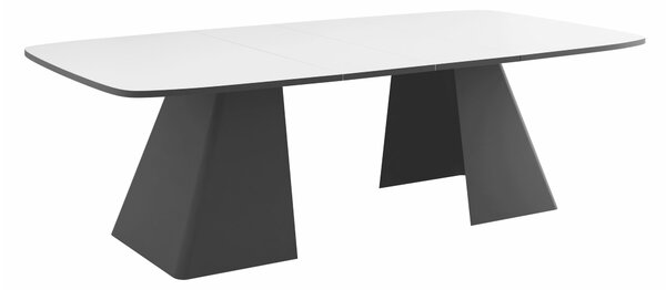 Asztal Oswego 169, 76x110cm, Fekete, Fehér