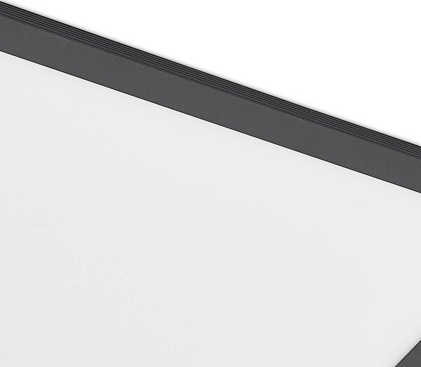 Lindby LED panel Nelios, 40 x cm, 4,000K, fekete, fém, Fekete, Konyha, Alumínium, Modern
