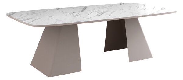 Asztal Oswego 170, 76x110cm, Kasmír, Fehér márvány