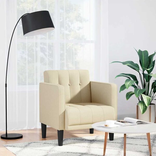 VidaXL krém szövet kanapészék karfás szék 53 cm