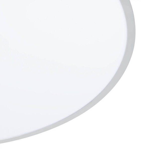 Lindby LED mennyezeti lámpa Narima, 4,000 K, Ø 100 cm, ezüst, Alu / szürke / cink, Konyha, Műanyag, Modern