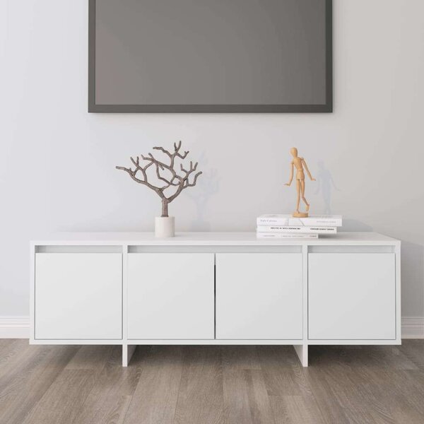 Fehér TV Szekrény - Forgácslap - 120x30x40,5 cm