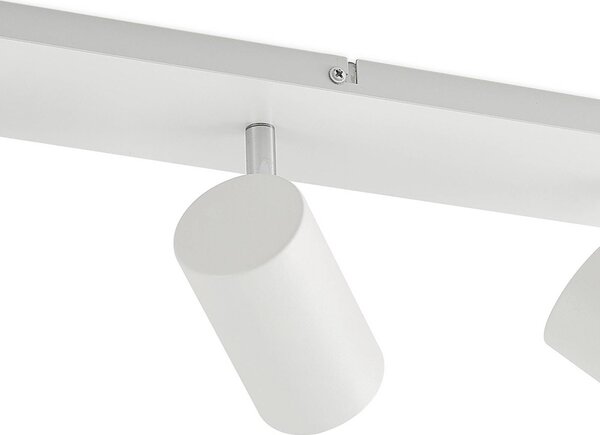 Lindby mennyezeti spotlámpa Joffrey, 70 cm, fehér, 4 lámpás, GU10, dimmelhető, Fehér / opál, Nappali / Étkező, fém, Modern