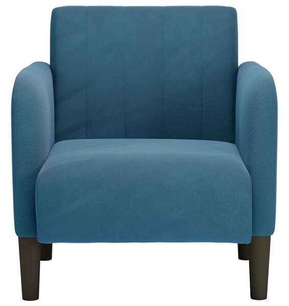 VidaXL kék bársony kanapészék karfás szék 54 cm