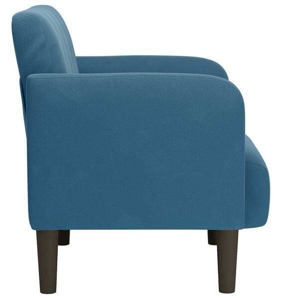 VidaXL kék bársony kanapészék karfás szék 54 cm