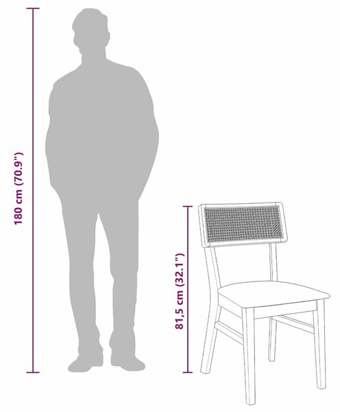 VidaXL 2 db tömörfa gumiból készült étkezőszékek párnákkal