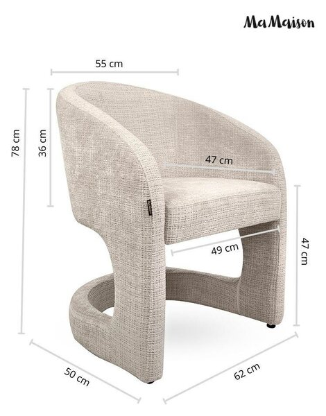 MaMaison Shelly Kárpitozott Fotel Bézs