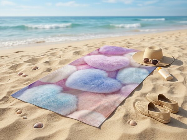 Gyorsan száradó strand fürdőlepedő PASTELLA színes 70 x 140 cm, 100% mikroszál