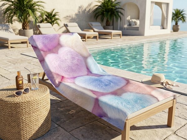Gyorsan száradó strand fürdőlepedő PASTELLA színes 70 x 140 cm, 100% mikroszál