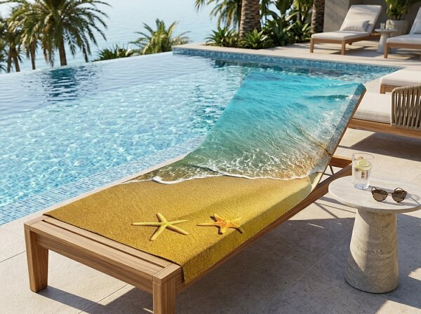 Gyorsan száradó XL strandfürdőlepedő SOLMARE színes 100 x 180 cm, 100% mikroszál