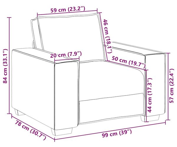 VidaXL sötétzöld bársony kanapéfotel 100x78x84 cm