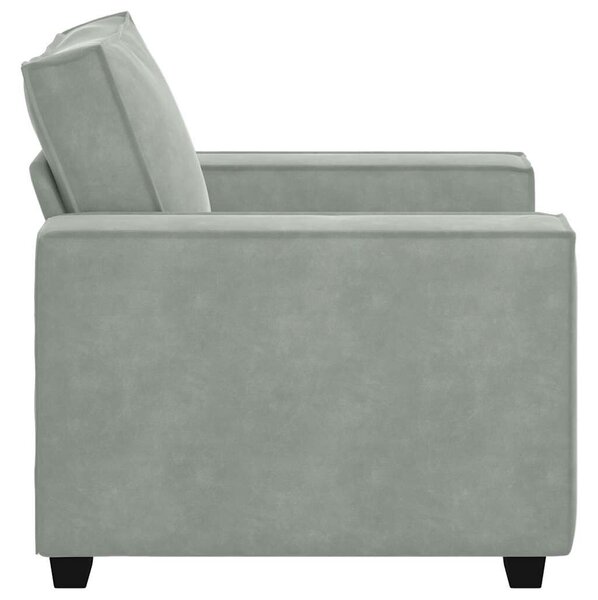 VidaXL világosszürke bársony kanapéfotel 100x78x84 cm