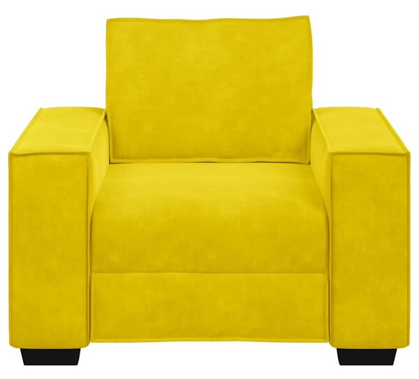 VidaXL sárga bársony kanapéfotel 100x78x84 cm