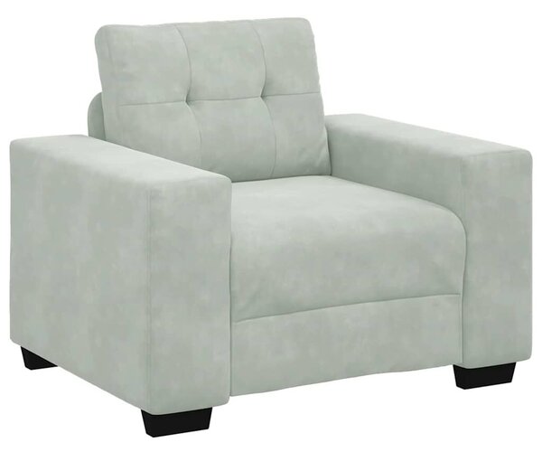 VidaXL világosszürke bársony kanapéfotel 59 cm