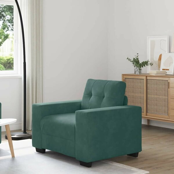 VidaXL sötétzöld bársony kanapéfotel 59 cm
