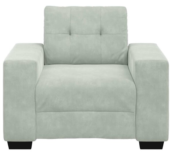 VidaXL világosszürke bársony kanapéfotel 59 cm