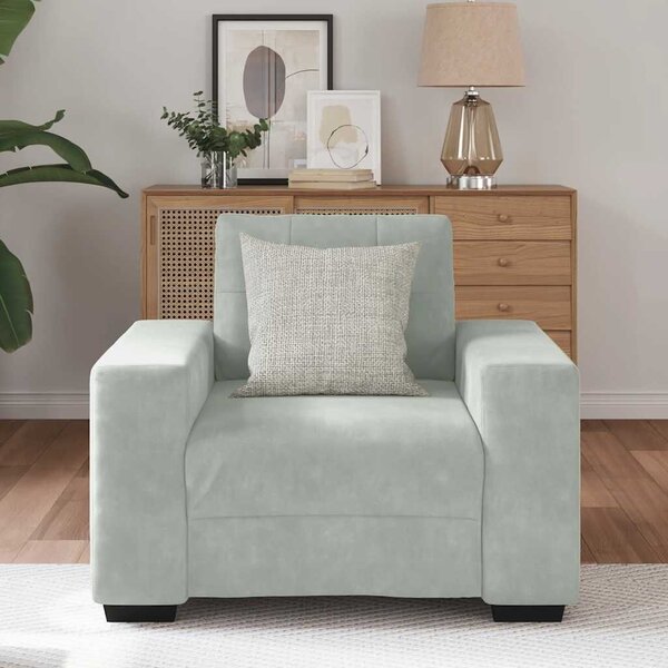 VidaXL világosszürke bársony kanapéfotel 59 cm
