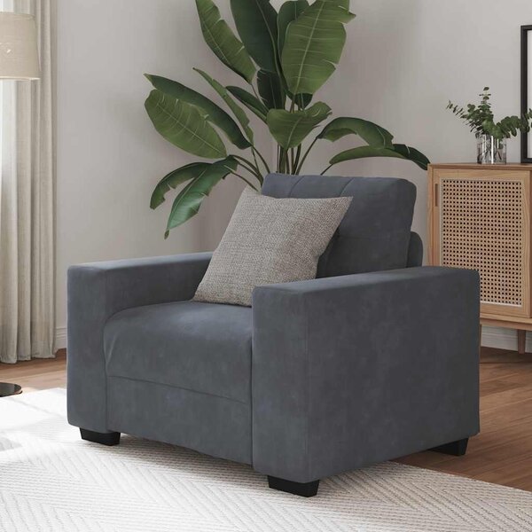 VidaXL sötétszürke bársony kanapéfotel 59 cm