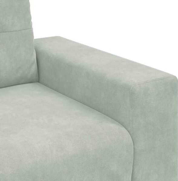 VidaXL világosszürke bársony kanapéfotel 59 cm